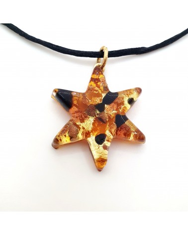 Pendentif Murano étoile bijoux  fait à la main made in Italie