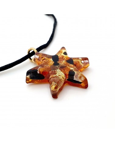 Pendentif Murano étoile bijoux  fait à la main made in Italie