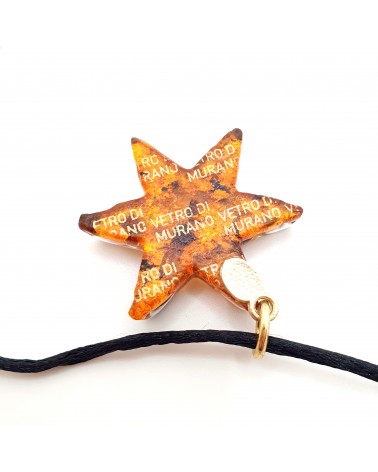 Pendentif Murano étoile bijoux  fait à la main made in Italie
