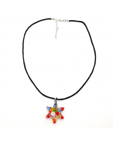 Pendentif Murano étoile bijoux  fait à la main made in Italie