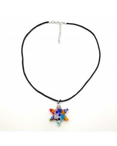 Pendentif Murano étoile bijoux  fait à la main made in Italie