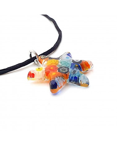 Pendentif Murano étoile bijoux  fait à la main made in Italie