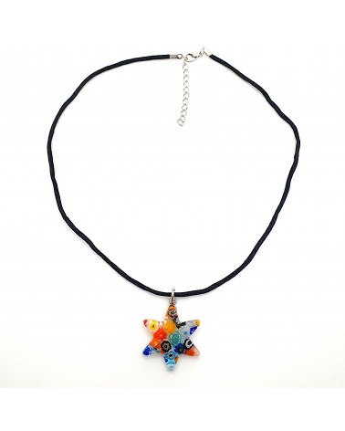 Pendentif Murano étoile bijoux  fait à la main made in Italie