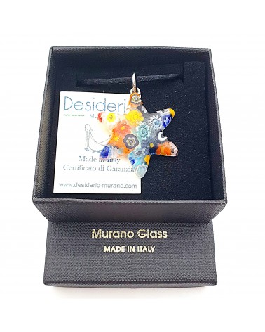 Pendentif Murano étoile bijoux  fait à la main made in Italie