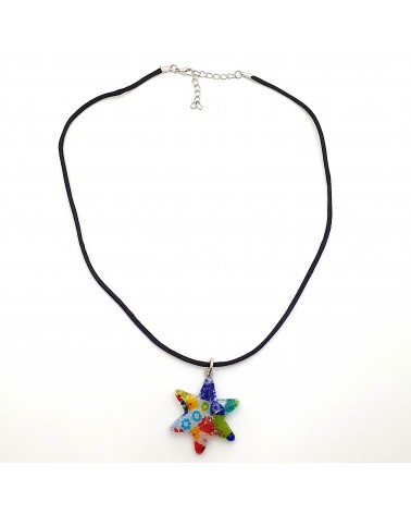 Pendentif Murano étoile bijoux  fait à la main made in Italie