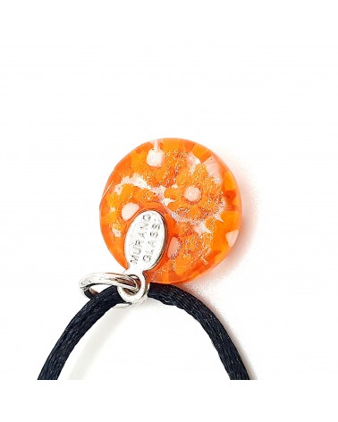 Pendentif Murano rond murrine bijoux  fait à la main made in Italie