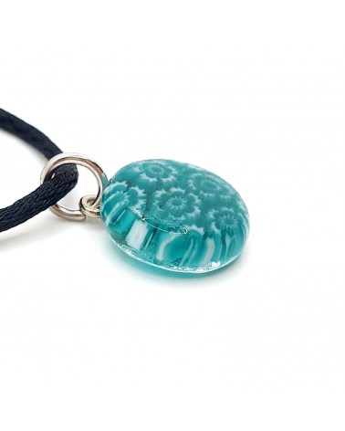 Pendentif Murano rond murrine bijoux  fait à la main made in Italie
