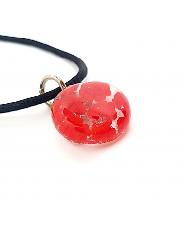 Pendentif Murano rond murrine bijoux  fait à la main made in Italie