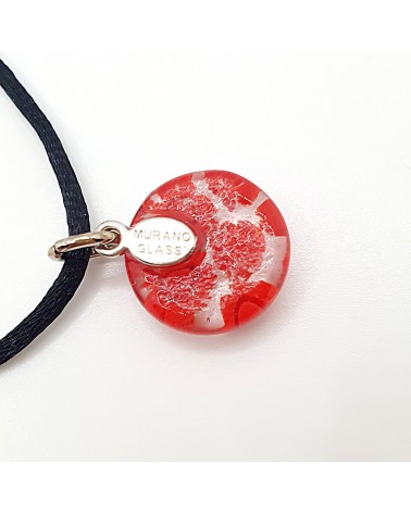 Pendentif Murano rond murrine bijoux  fait à la main made in Italie