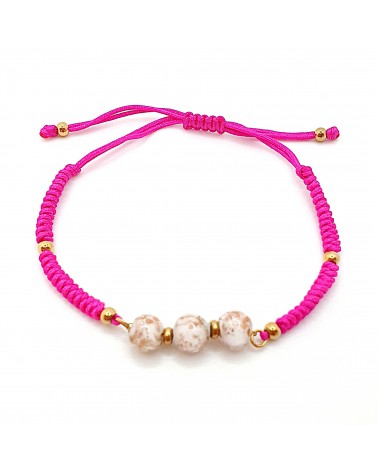 Bracelet cordon et verre de Murano bijoux fantaisies made in Italy