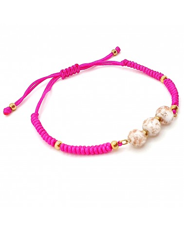 Bracelet cordon et verre de Murano bijoux fantaisies made in Italy