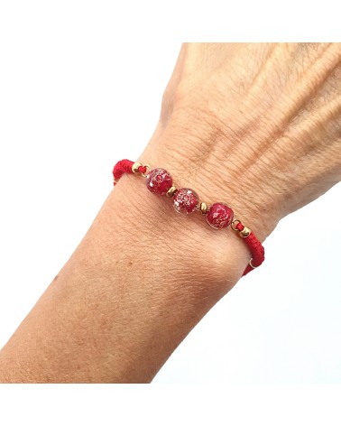 Bracelet cordon et verre de Murano bijoux fantaisies made in Italy