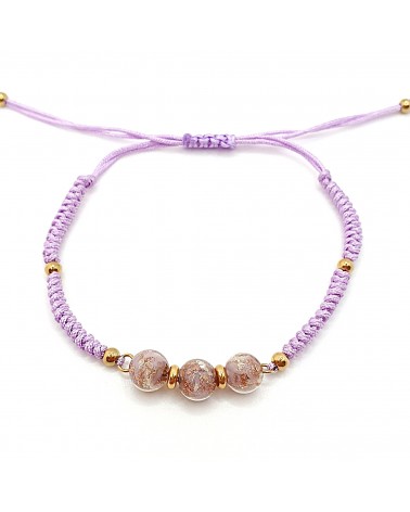 Bracelet cordon et verre de Murano bijoux fantaisies made in Italy