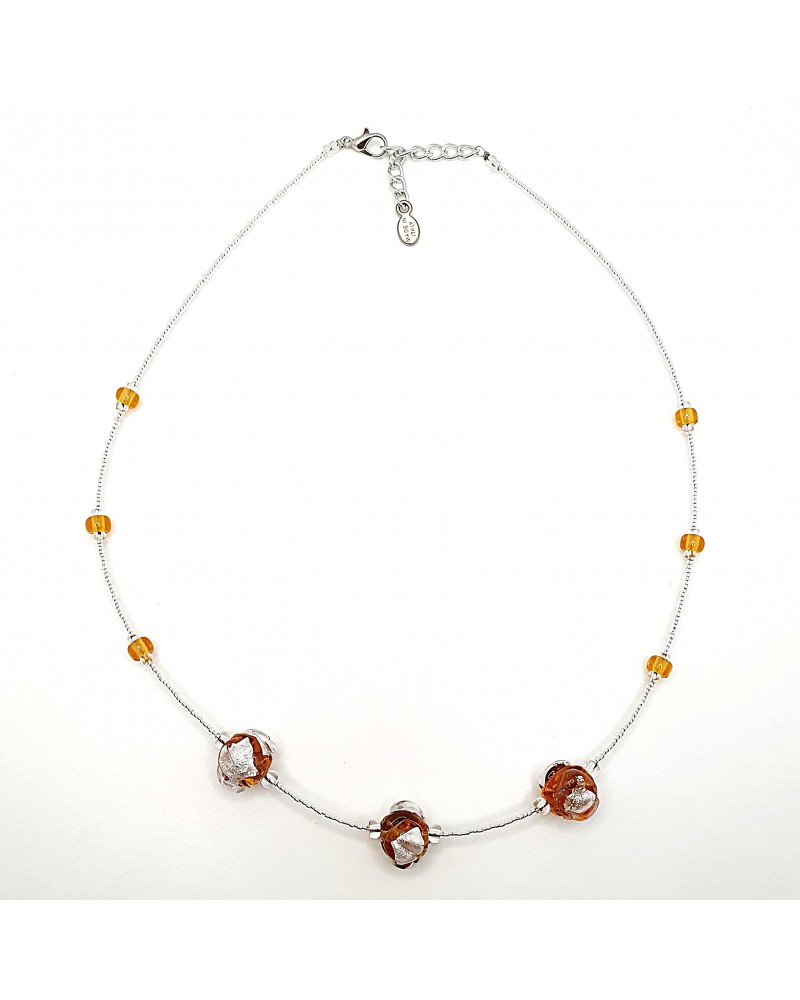 Collier Silvy perle en verre de Murano made in Italy