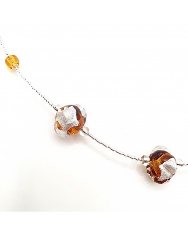 Collier Silvy perle en verre de Murano made in Italy