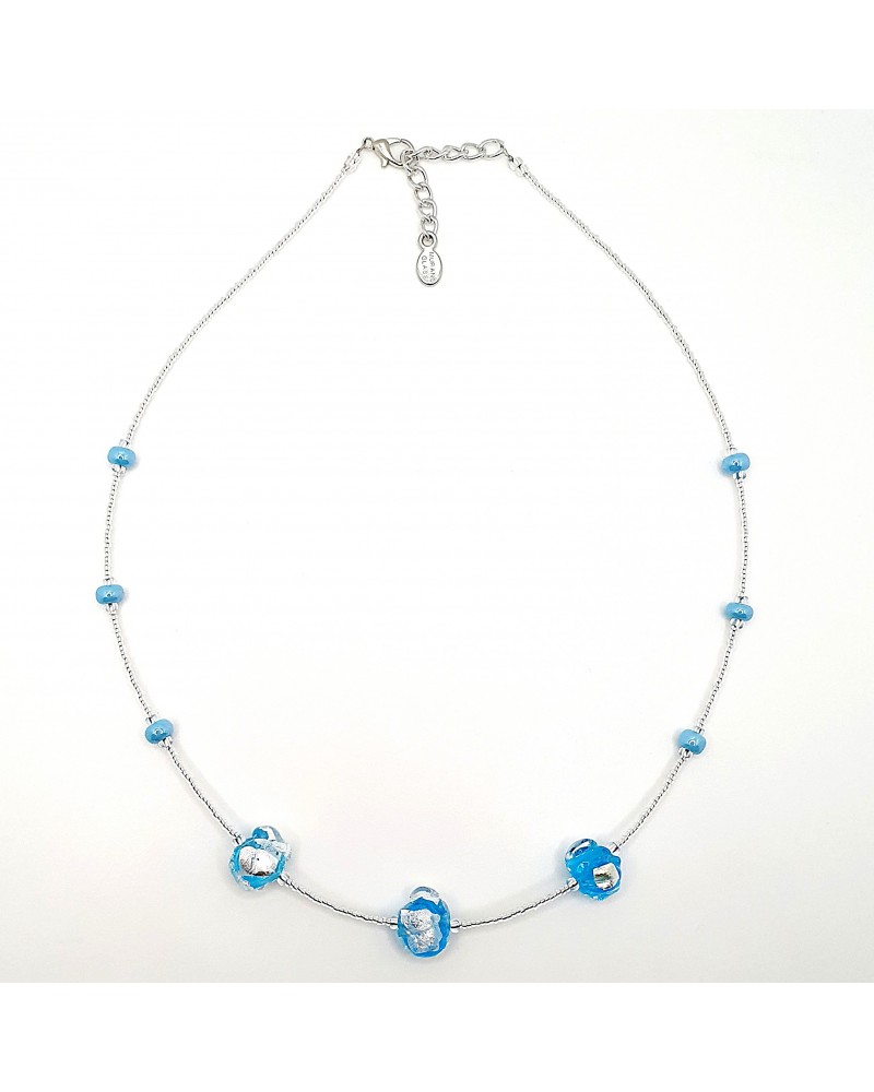 Collier Silvy perle en verre de Murano made in Italy