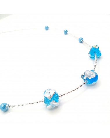 Collier Silvy perle en verre de Murano made in Italy