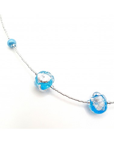 Collier Silvy perle en verre de Murano made in Italy