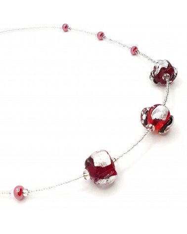 Collier Silvy perle en verre de Murano made in Italy