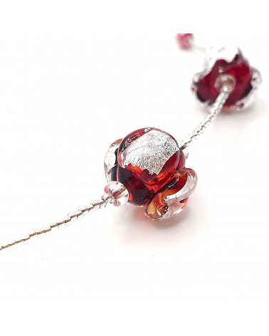Collier Silvy perle en verre de Murano made in Italy
