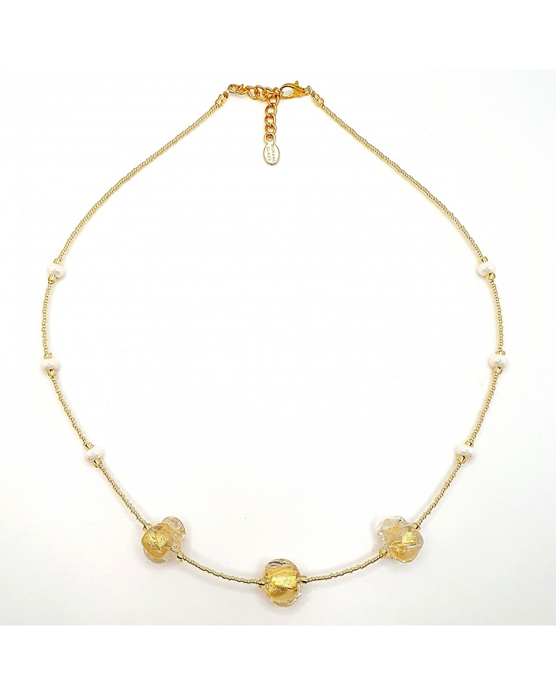 Collier Silvy perle en verre de Murano made in Italy