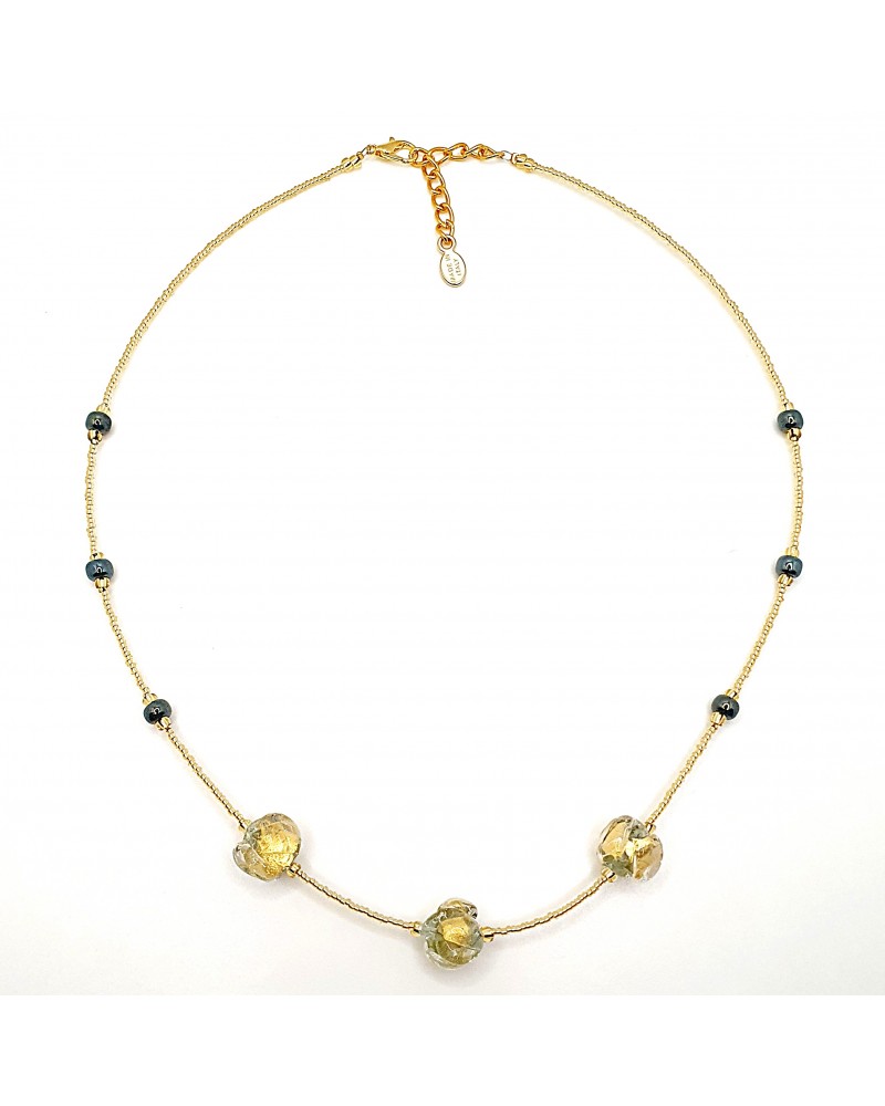 Collier Silvy perle en verre de Murano made in Italy
