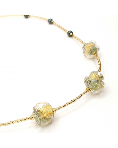 Collier Silvy perle en verre de Murano made in Italy