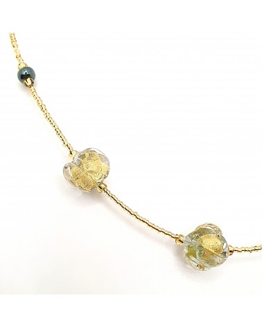 Collier Silvy perle en verre de Murano made in Italy