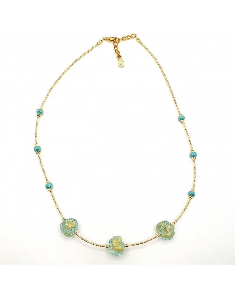 Collier Silvy perle en verre de Murano made in Italy