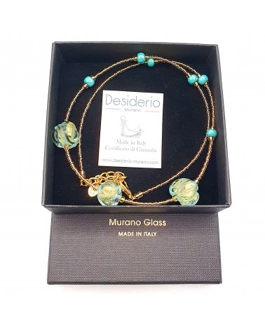 Collier Silvy perle en verre de Murano made in Italy