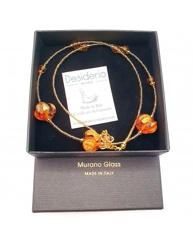 Collier Silvy perle en verre de Murano made in Italy
