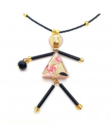 Collier Murano Conteria poupée bijoux fantaisies made in Italie Bijoux Murano