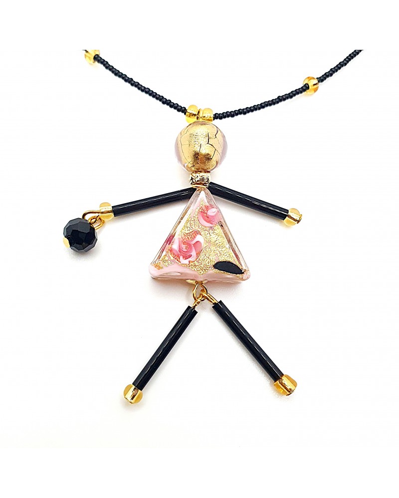 Collier Murano Conteria poupée bijoux fantaisies made in Italie Bijoux Murano