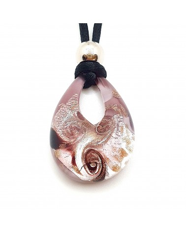 Petit pendentif goutte verre Murano bijoux made in Italie