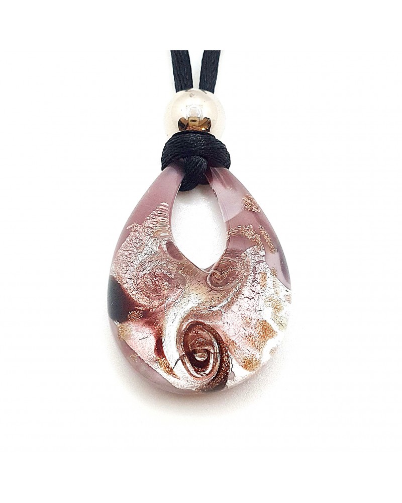 Petit pendentif goutte verre Murano bijoux made in Italie