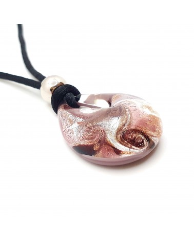Petit pendentif goutte verre Murano bijoux made in Italie