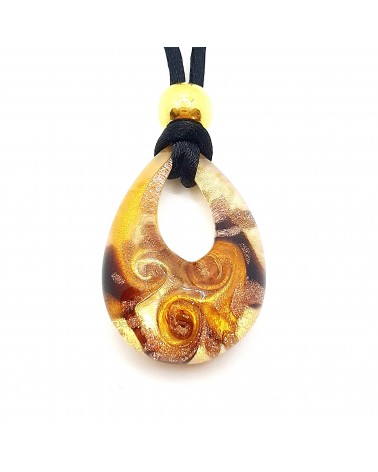 Petit pendentif goutte verre Murano bijoux made in Italie