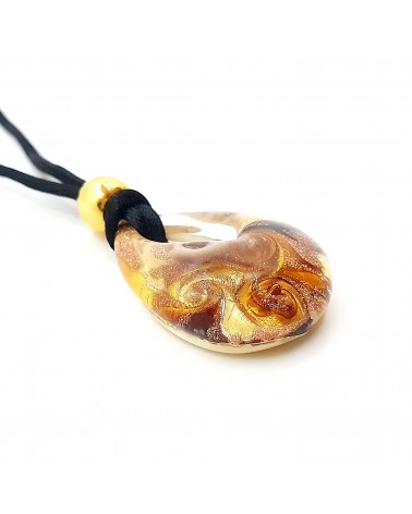 Petit pendentif goutte verre Murano bijoux made in Italie