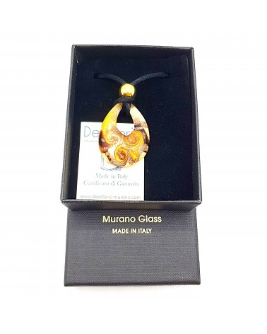 Petit pendentif goutte verre Murano bijoux made in Italie