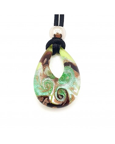 Petit pendentif goutte verre Murano bijoux made in Italie