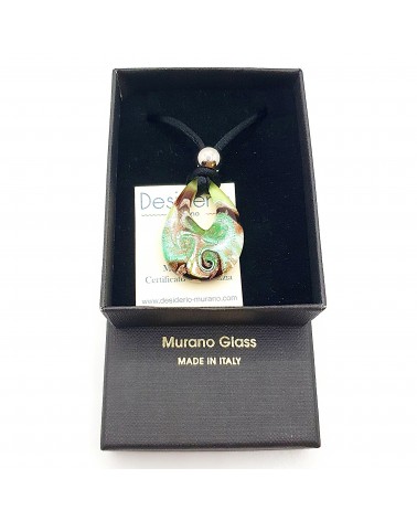 Petit pendentif goutte verre Murano bijoux made in Italie