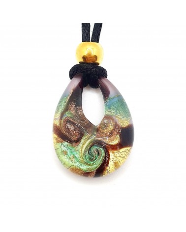 Petit pendentif goutte verre Murano bijoux made in Italie