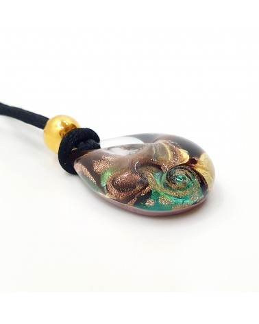 Petit pendentif goutte verre Murano bijoux made in Italie