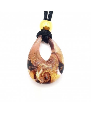 Petit pendentif goutte verre Murano bijoux made in Italie