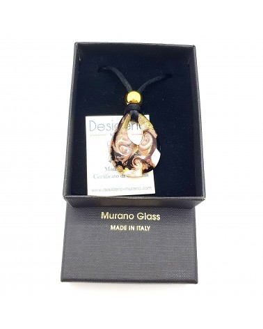 Petit pendentif goutte verre Murano bijoux made in Italie