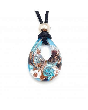 Petit pendentif goutte verre Murano bijoux made in Italie