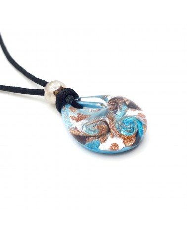 Petit pendentif goutte verre Murano bijoux made in Italie