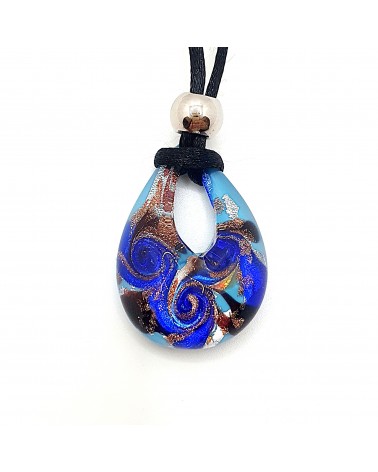 Petit pendentif goutte verre Murano bijoux made in Italie