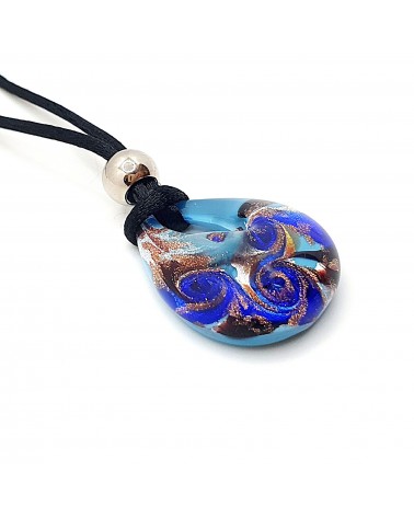 Petit pendentif goutte verre Murano bijoux made in Italie