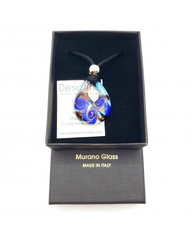 Petit pendentif goutte verre Murano bijoux made in Italie